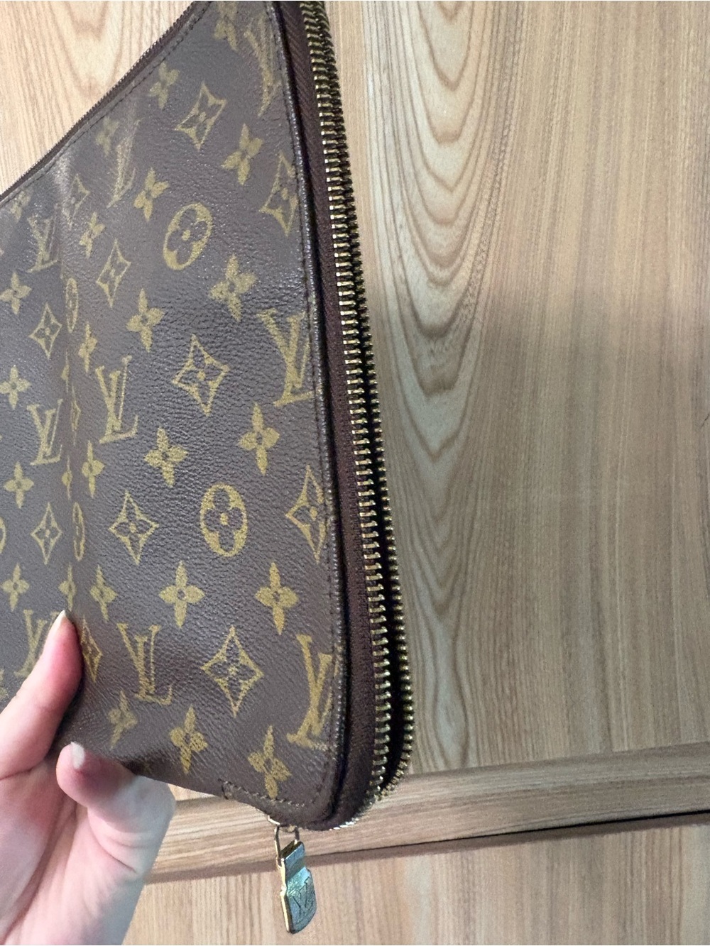 Auth Louis Vuitton Monogram Portfolio Clutch iPad Sleeve Zip Vintage - Picture 6 of 16